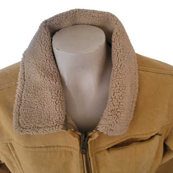 Twist chammara Mustard Yellow Sherpa-Lined Jacket‎ With Zipper Front & Pockets M - Picture 4 of 12